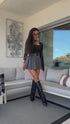 CORRUGATED shorts + belt GIFT "AMELIA" - Gray PRE-ORDER